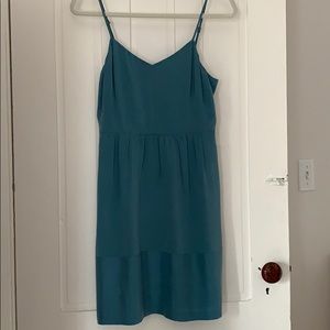 Madewell Silk Cami Dress Teal Size 2